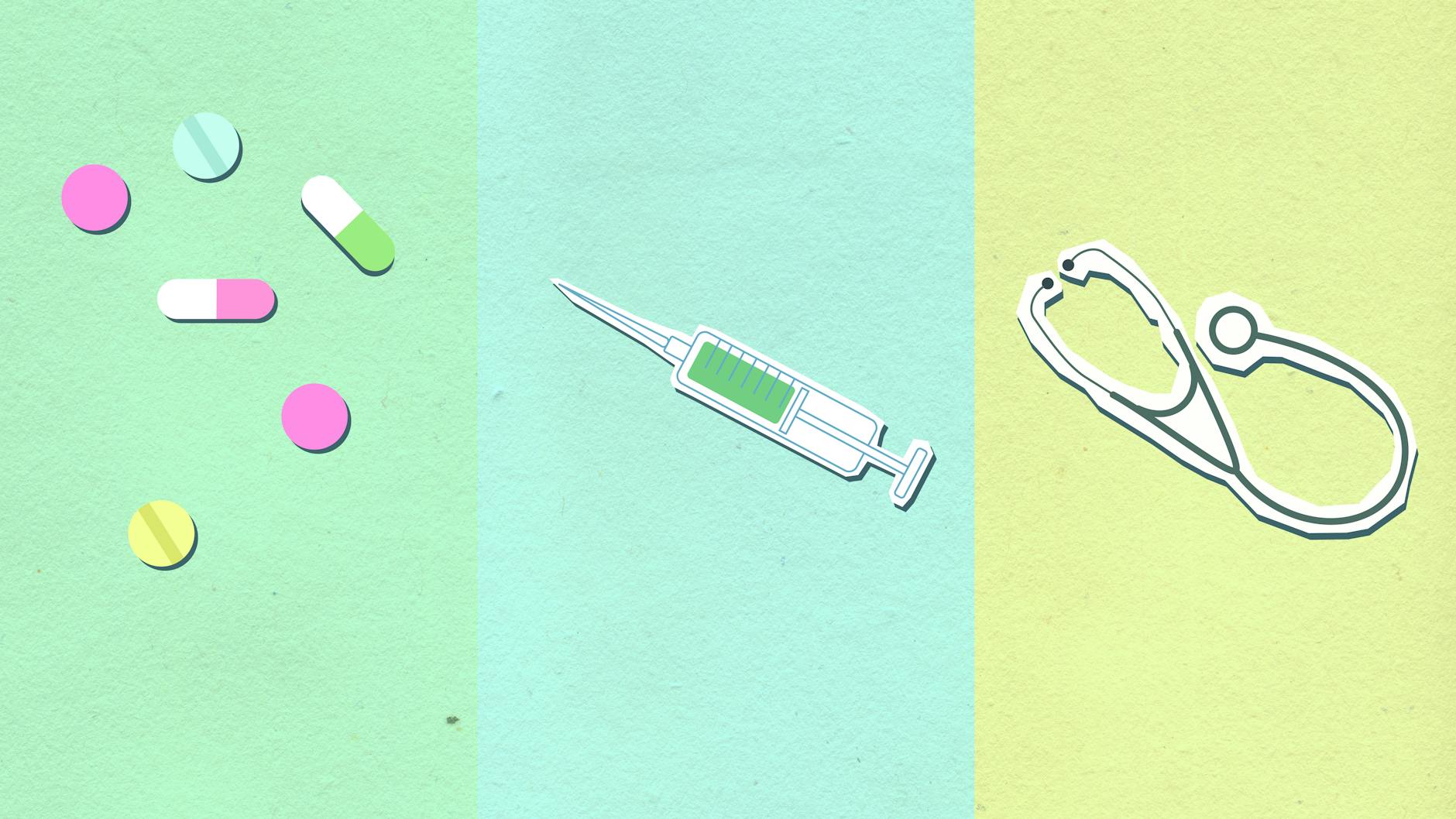 Pill And Brain Illustration