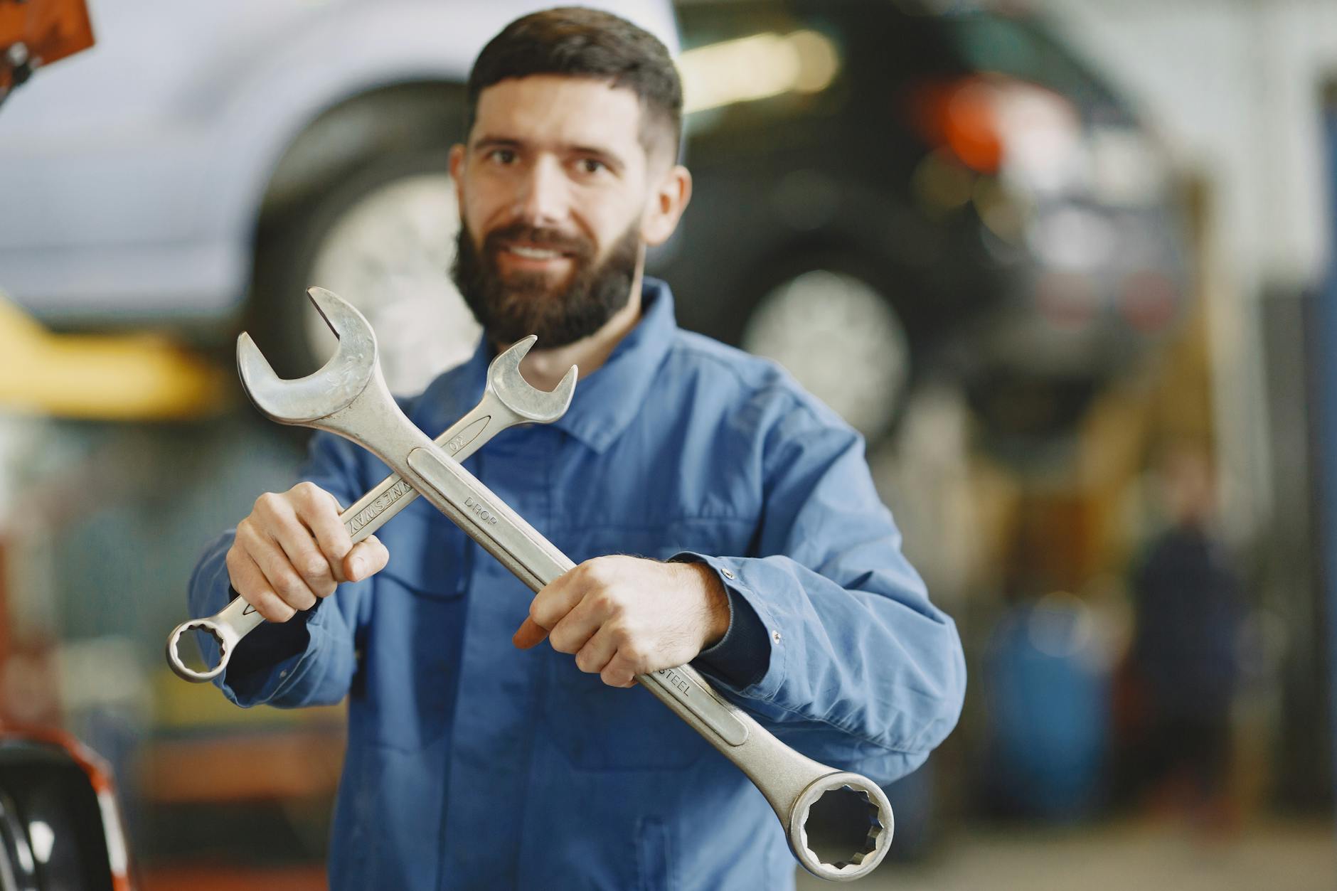 Car Mechanic With Tools