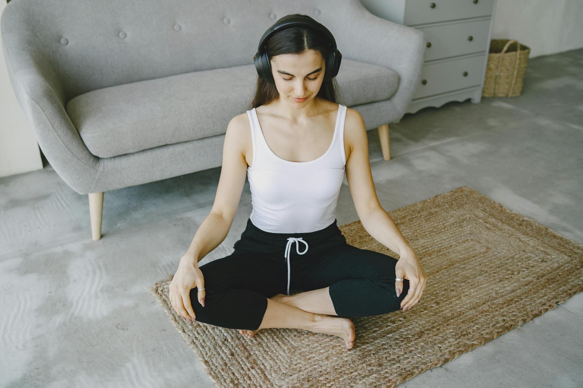 Calm Person Meditating