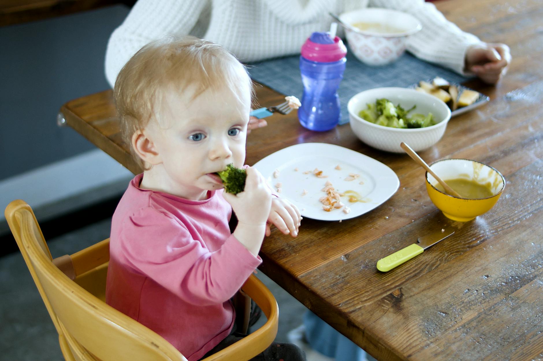 Child Eating Vegetables
