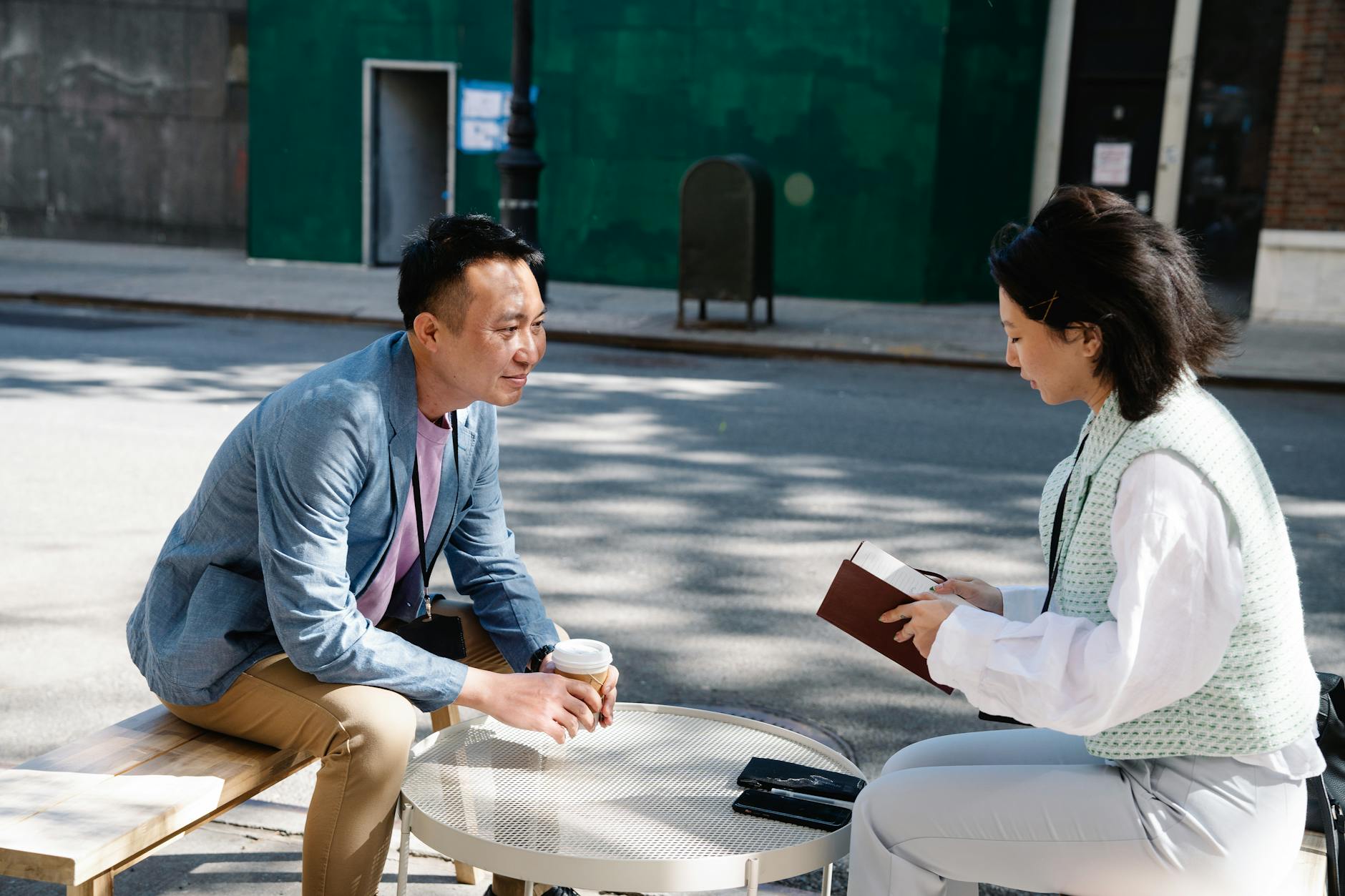 Casual Outdoor Meeting