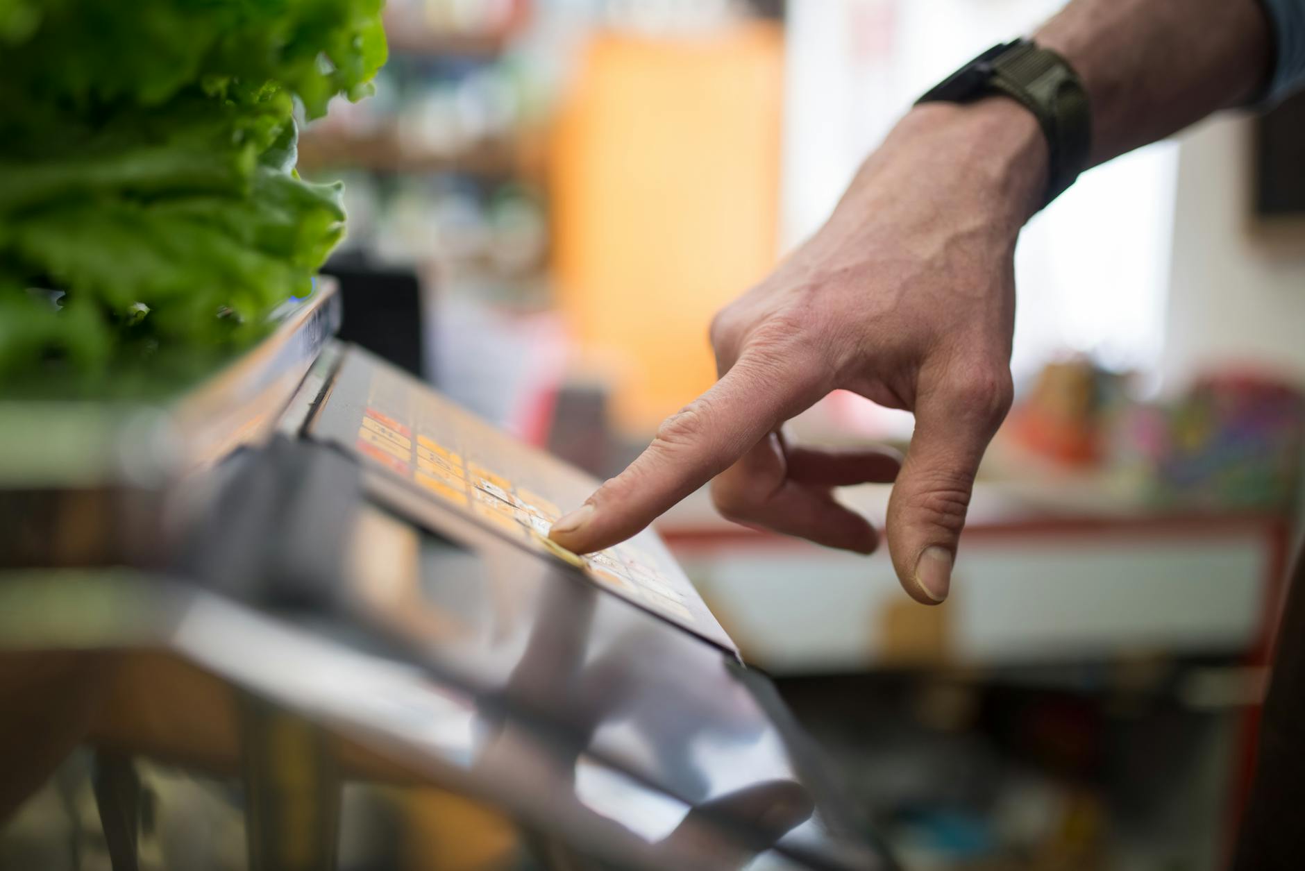 touch screens in supermarket