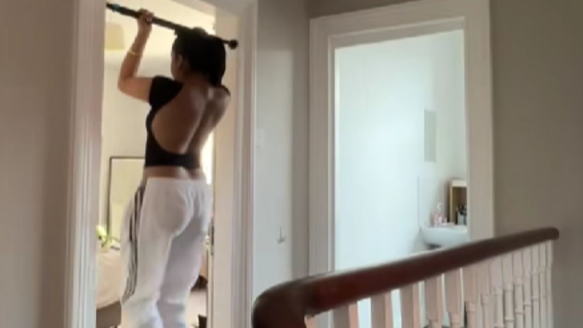 Woman’s Home Workout Nearly Turns Into a Tragedy and She Was Saved by Just a Few Inches