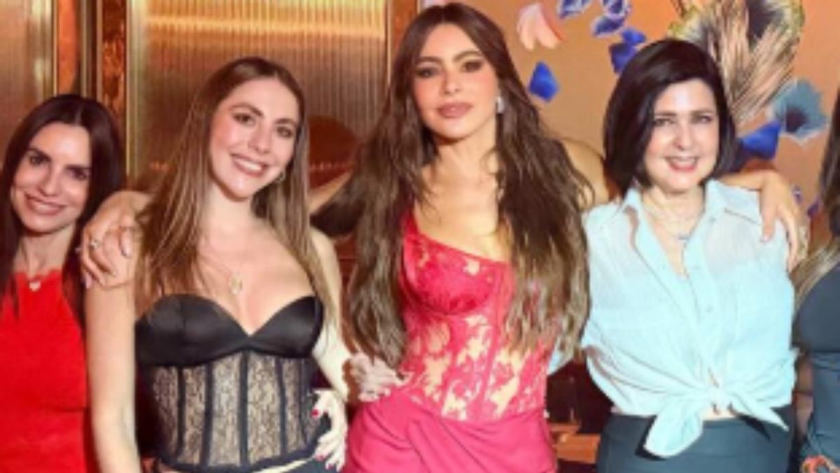 Sofia Vergara’s Sheer Red Corset Is a Spotlight-Stealing Statement Piece at 53