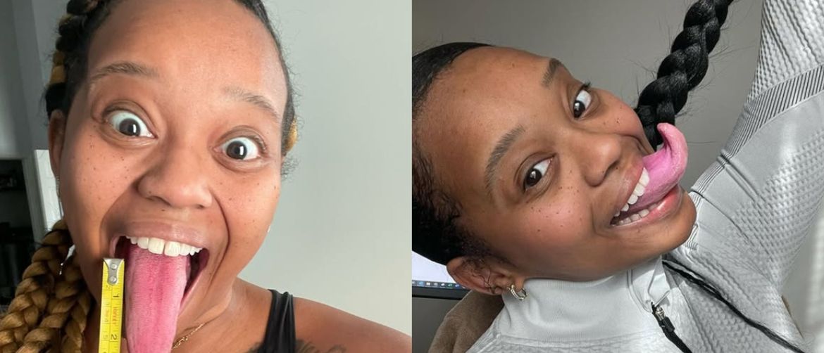 The Woman with the World’s Longest Tongue Loves Making People “Scream in Horror”