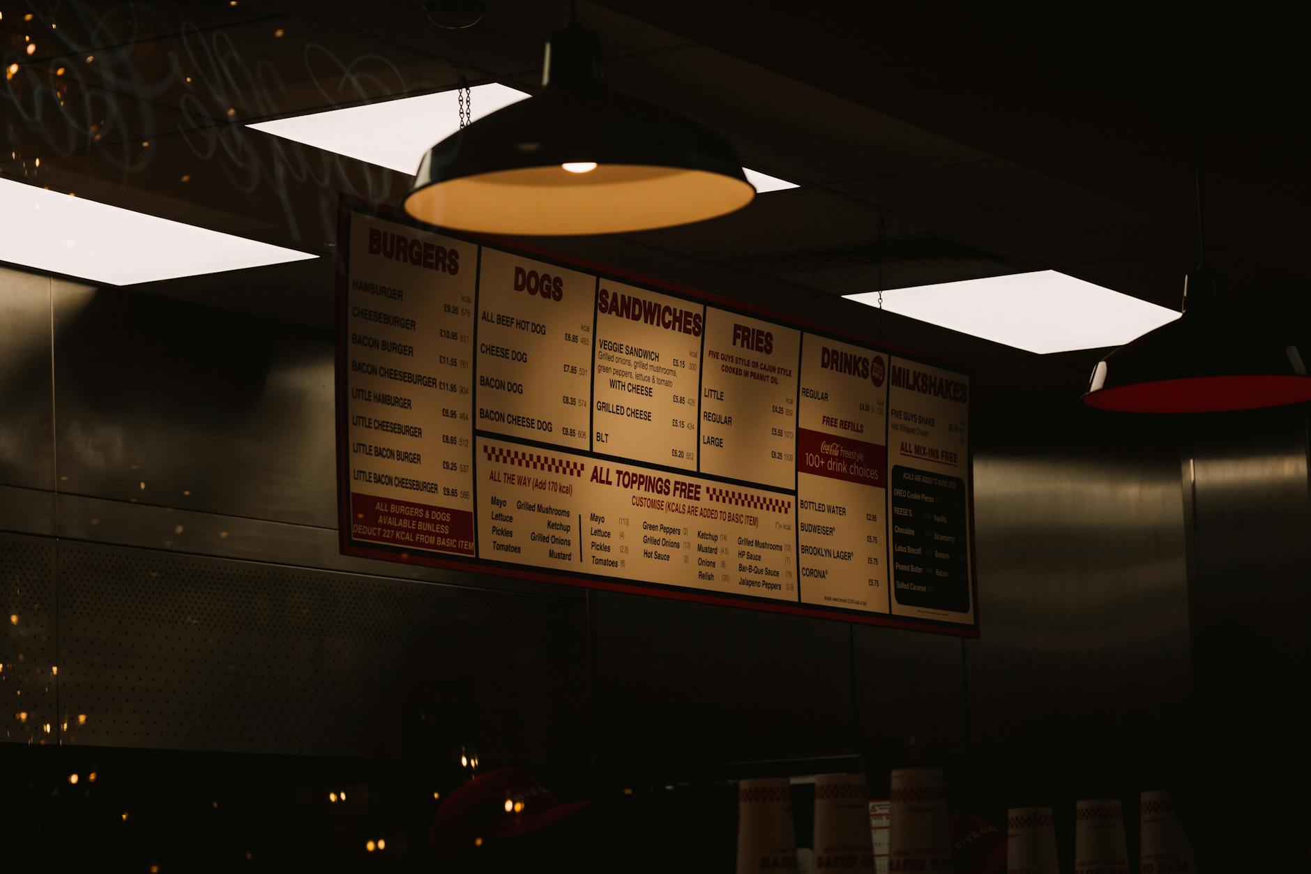 Menu Boards Fast Food
