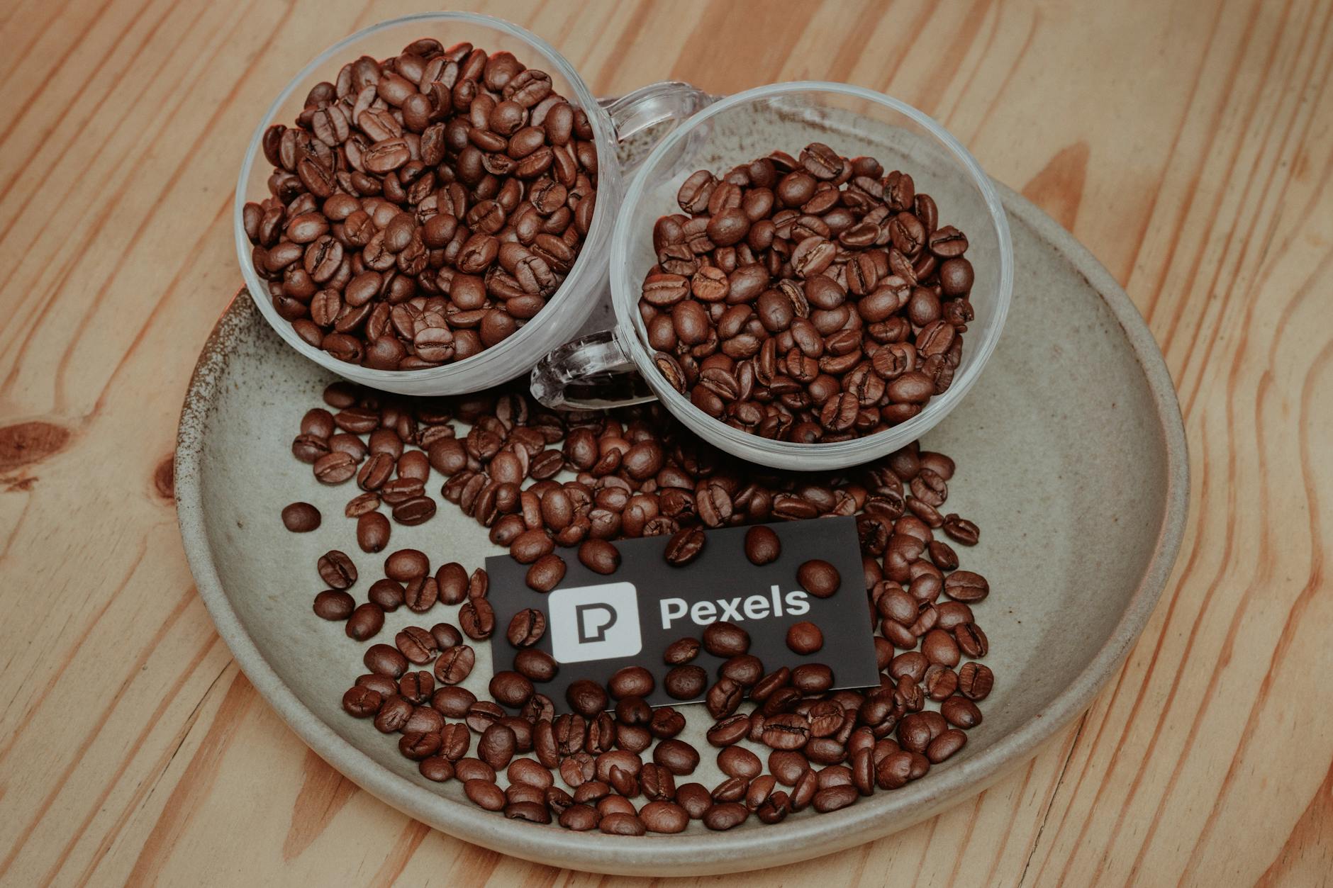 Coffee Cups And Beans