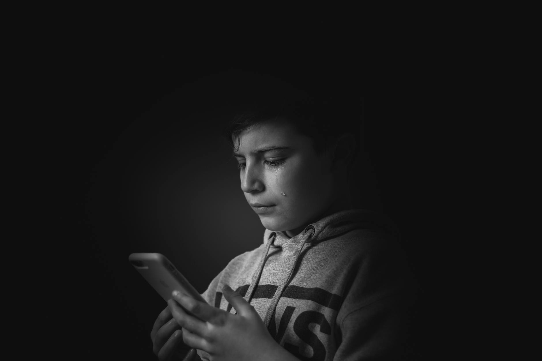 boy on mobile