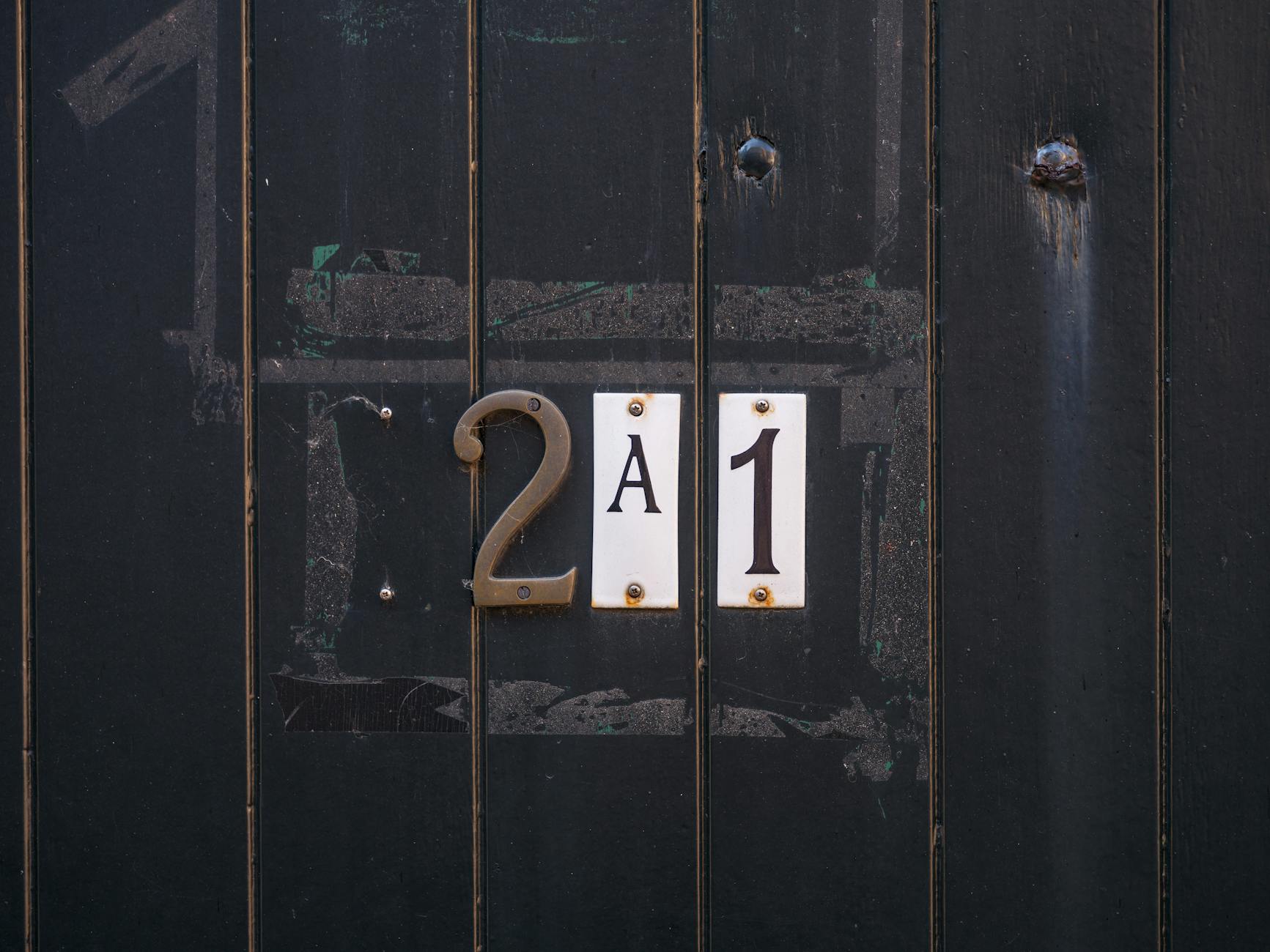 Brushed Brass House numbers