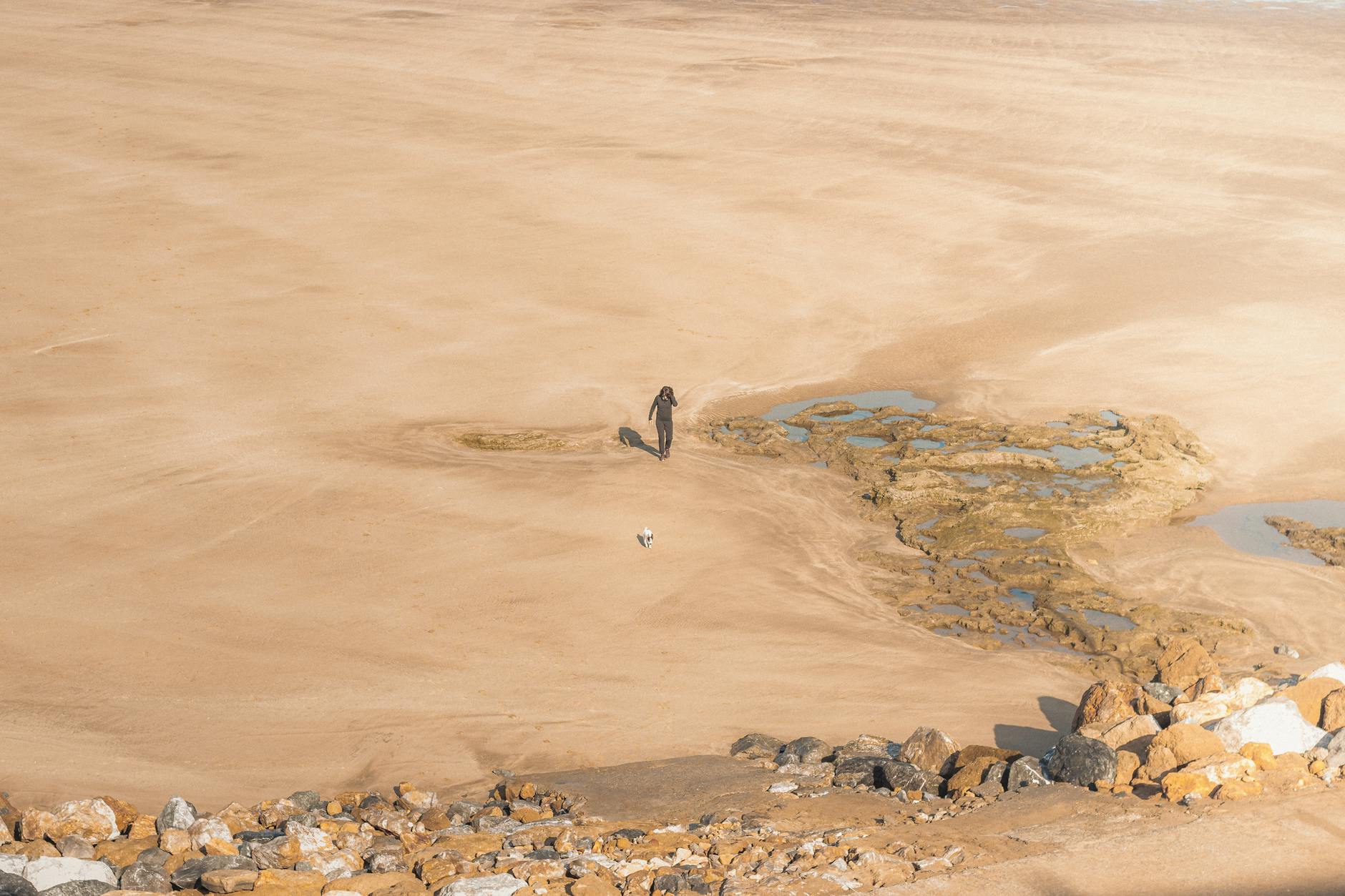 Lonely Figure In Nature