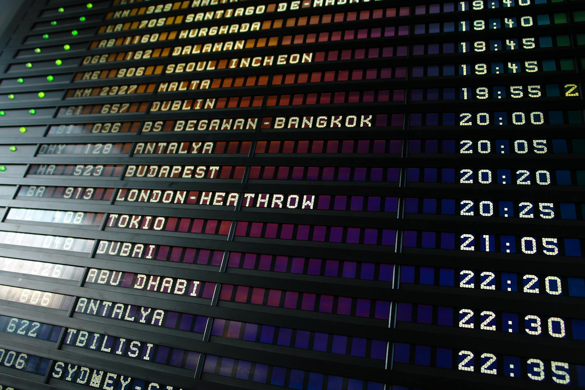 Flights board