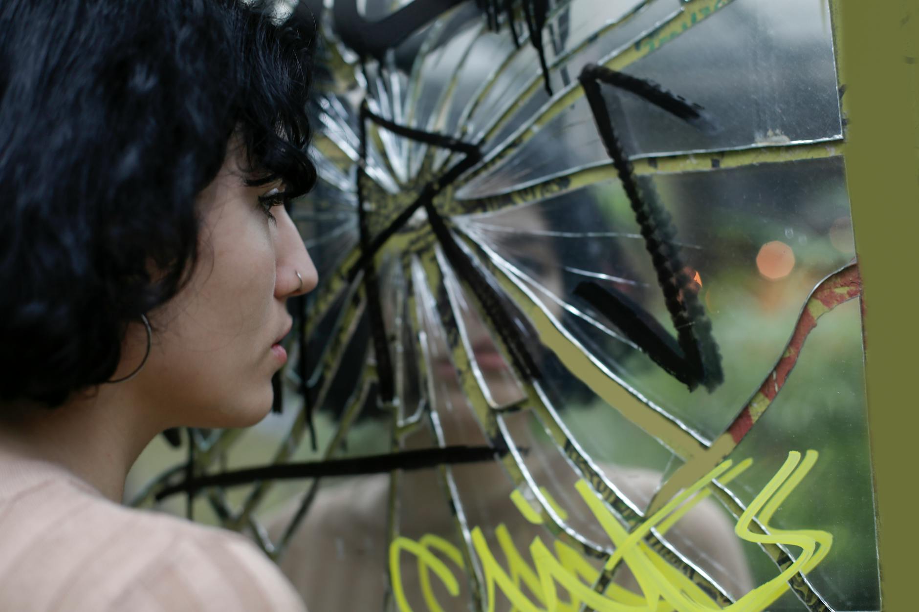 Broken Mirror Reflection